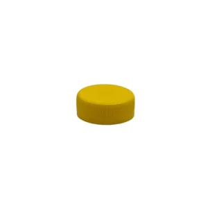 Capsule inviolable jaune de bouteille plastique