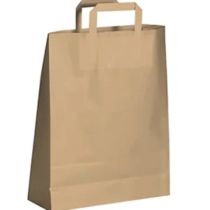 Sac cabas à poignées plates kraft écru X 250